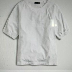 J Crew Puff Sleeve Tee T Shirt - White XL Extra Large